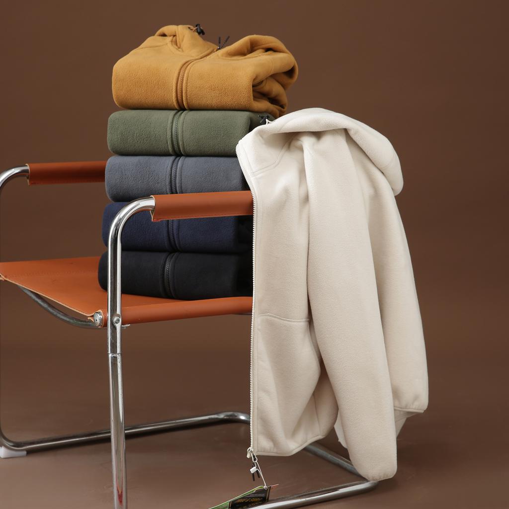 Autumn Winter  Sports Thick Warm Fleece Hoodie Men's Casual Comfortable Coat