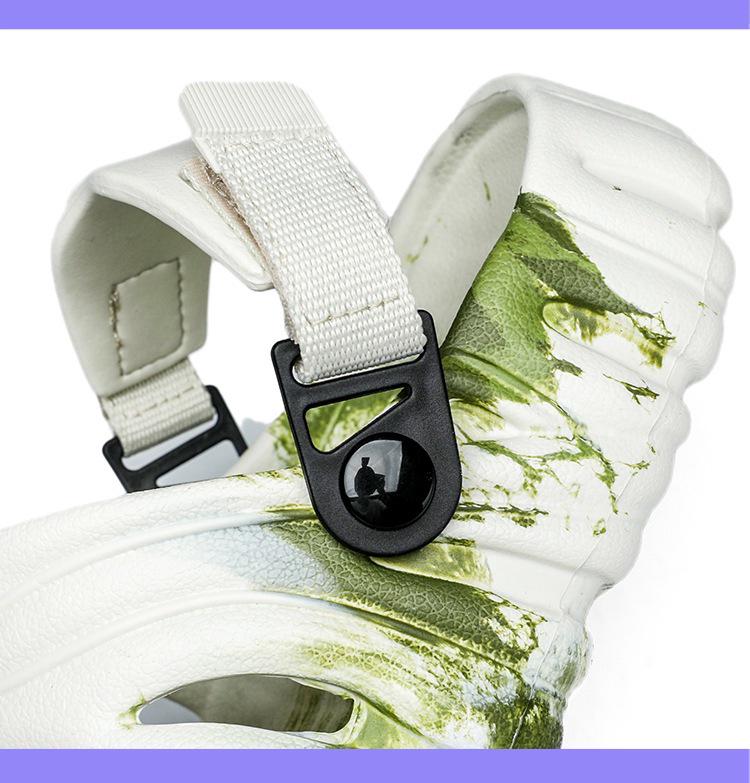 Men's Summer Lightweight Breathable Closed-Toe Monstera Leaf Sandals