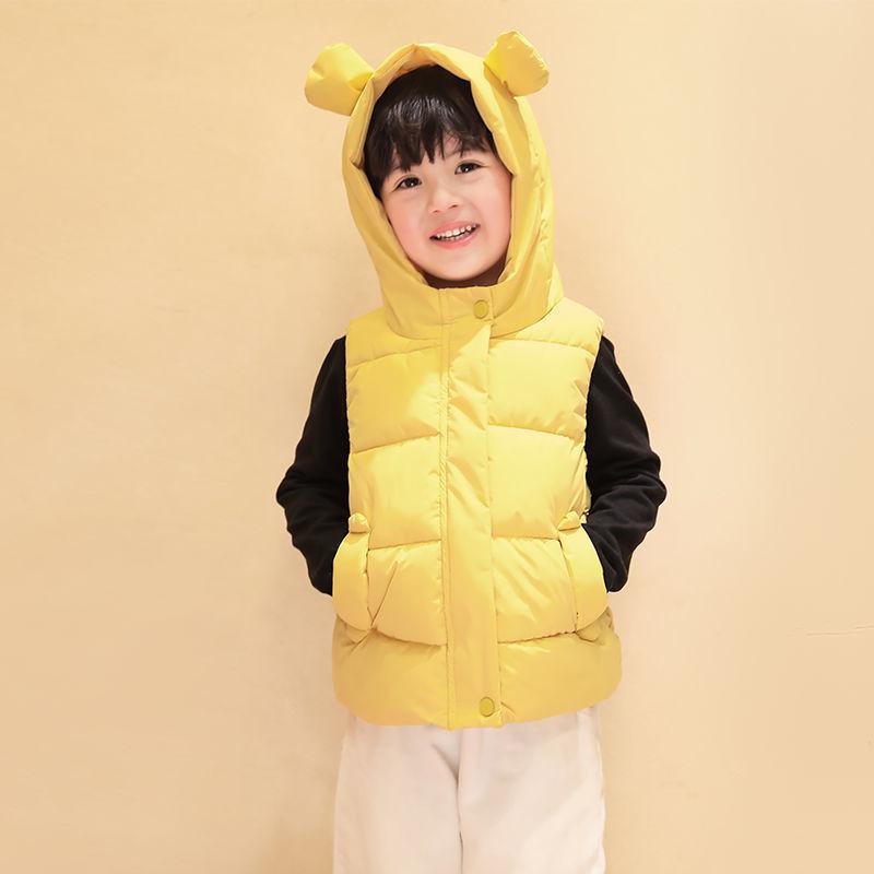 Kids' Hooded Vest: Cute Ears Sleeveless Autumn/Winter Jacket for Boys & Girls