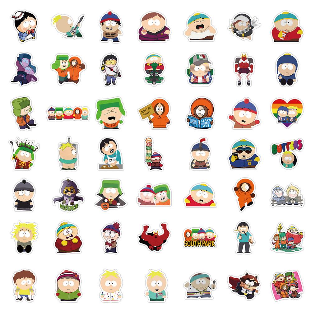 50/100pcs Anime Animation SouthPark Stickers Cartoon Decal Motorcycle Laptop Phone Car Decoration Sticker for Kids Toys