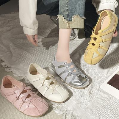 Flats Women Ballet Dance Shoes 2025 Fashion New Designer Sneakers Breathable Soft Leisure Flat Women Shoes Zapatos De Mujer