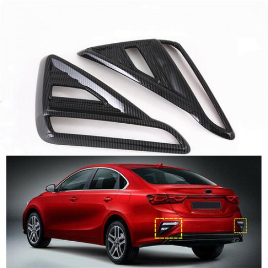 Carbon Fiber Rear Fog Lamp Light Cover Trim For Kia Forte Cerato K3 2019-2022