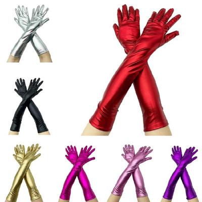 Long Punk Gloves Long Faux Leather Gloves Women Pole Dance Gloves Dance Gloves