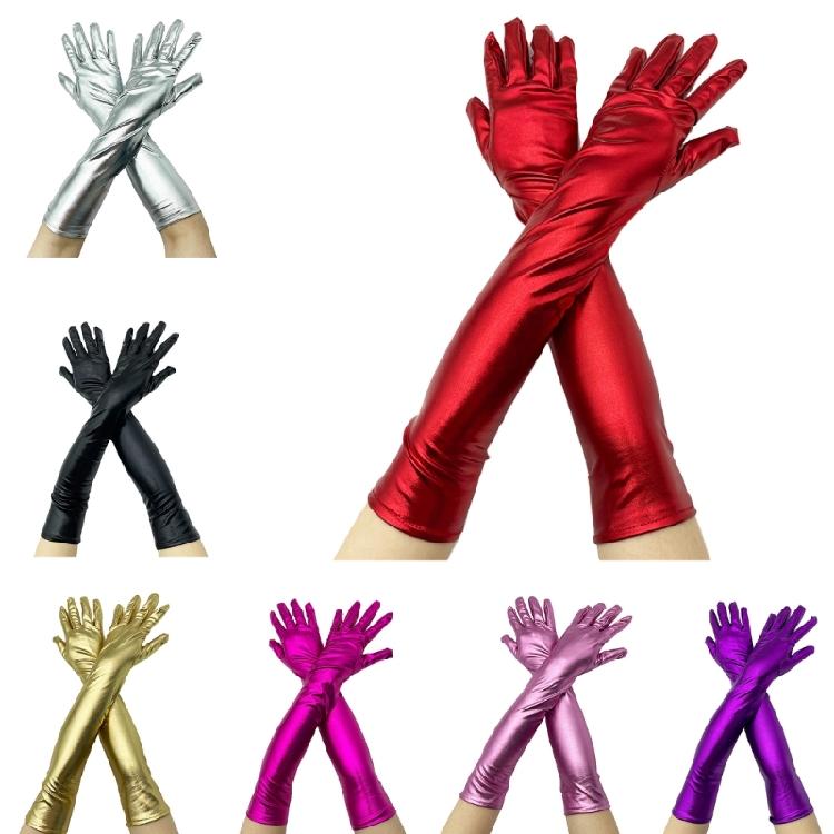 Long Punk Gloves Long Faux Leather Gloves Women Pole Dance Gloves Dance Gloves