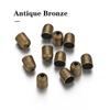 100pcs 3-10 Mm Fastener Leather Cords End CapsBracelets Buckle End Tip Tassel Crimp Beads Caps for DIY Jewelry Making Findings