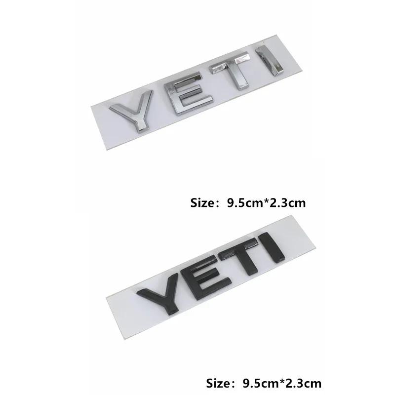 JBIW9 Car Rear Trunk Emblem Stickers Side Badge Accessories for Skoda 4x4 Logo Octavia A7 Tour RS Rapid Kodiaq Superb Kamiq Yeti Karoq