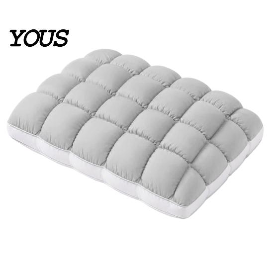 Relaxing Cloud Soft Sleep Pillows Cooling Quilted Puff Pillow, Cloud-Like Bed Down Alternative Washable Bedding Accessories Fluffy Pillow for