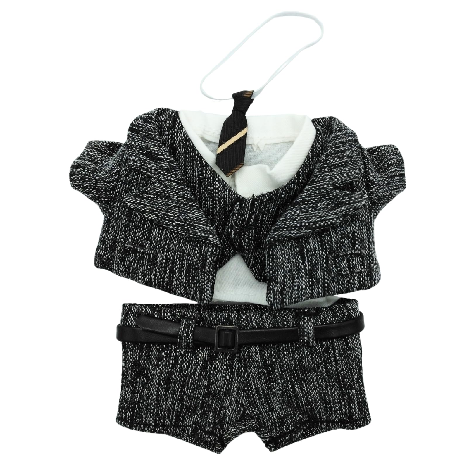 

Кукла COZENTA Плюшевая игрушка Одежда Плюшевая одежда Рубашка Брюки Ремень Костюм Жилет Галстук Набор Милый 15см (Темно-серый)