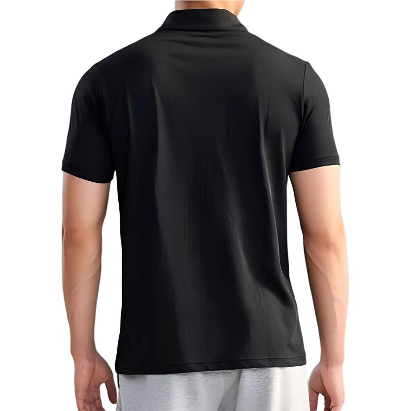 Li Ning Brand Printed Comfortable Versatile Short Sleeve Polo Shirt Men tops Black YPLT027-1