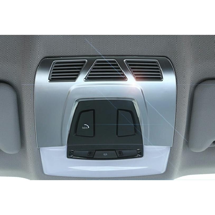 Fit For BMW X1 F48 2016-2022 ABS Silver Front Reading Light Lamp Frame Trim 1PCS