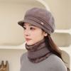 Damen Baskenmütze Winter Warm Winddicht Elastische Stretch-Passform, Leichtgewichtiger Thermoschutz für Ohren für Outdoor-Reisen, Radfahren, Weihnachten, Freizeitaktivitäten