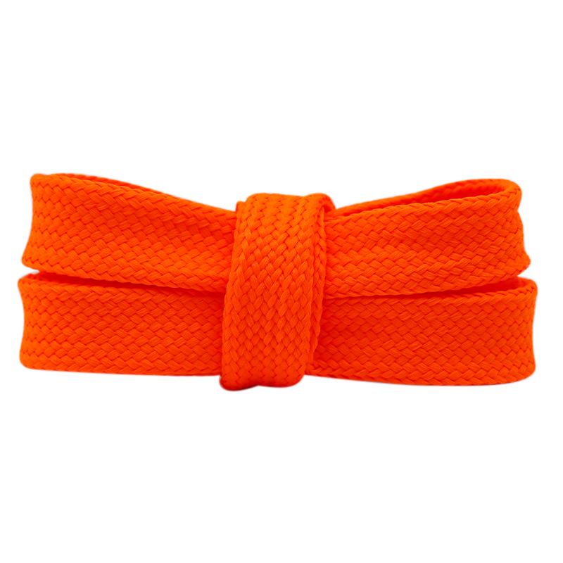 Kurojin McQueen 1.8cm Wide Flat Canvas Shoelaces - Solid Color Casual Sports Shoes