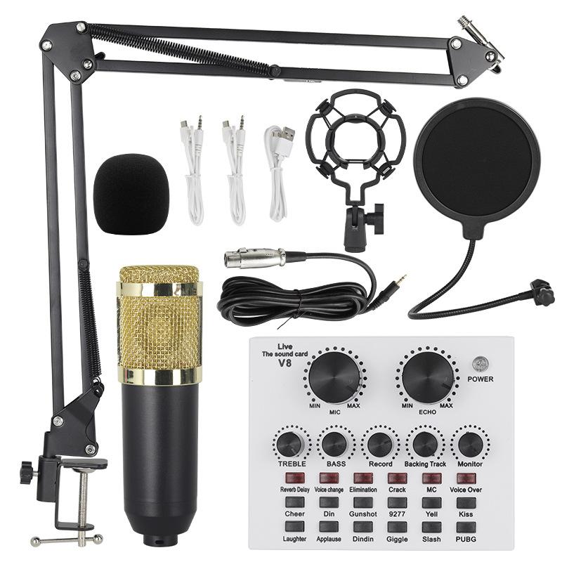 Freeboss Bluetooth Computer Record Sound Card USB Record 6 Channel Digital Effects Audio Mixer for Mobile Phone Computer PC