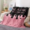 1PC Custom Name Blackpink Patterned Flannel Blanket Suitable For All Seasons for Home Decor Warmth and Comfort Gifts Holiday Present -HE100