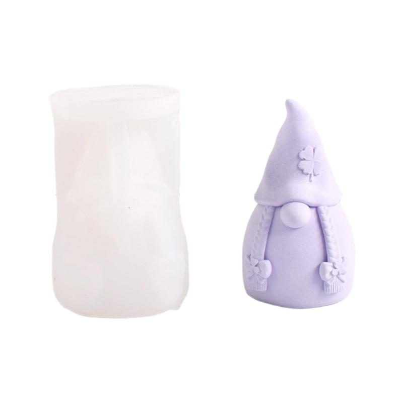 Christmas Gnome Candle Silicone Mold for DIY Candle Soap Plaster Desk Ornament Gnome Ornament Christmas Party Decor