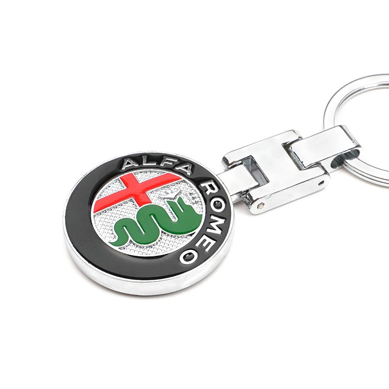 2026 Horký Alfa Romeo Vysoce kvalitní kovové logo auta Klíčenka Klíčenka Auto Interiérové doplňky Pro Alfa Romeo 4C 159 166 Spider Giulia