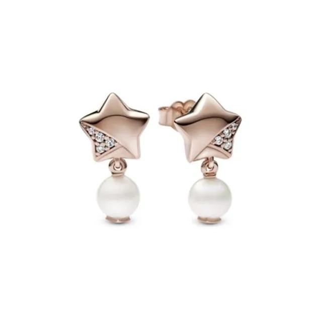 Authentic 925 Silver Gingko Leaf Mask Earrings For Women Fashion DIY Birthday Gift Jewelry Beautiful Accessories