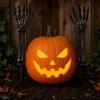 Halloween Home Decoration Decoration, Plastic Skeleton Hand Yard Stake, Realistic Bone Prop for Outdoor Festive Decor Garden Decor, Spooky Party