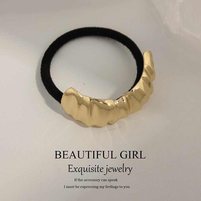 Minimalist Metal Hair Ring - New Korean Style High-End Ponytail Tie Rubber Band.