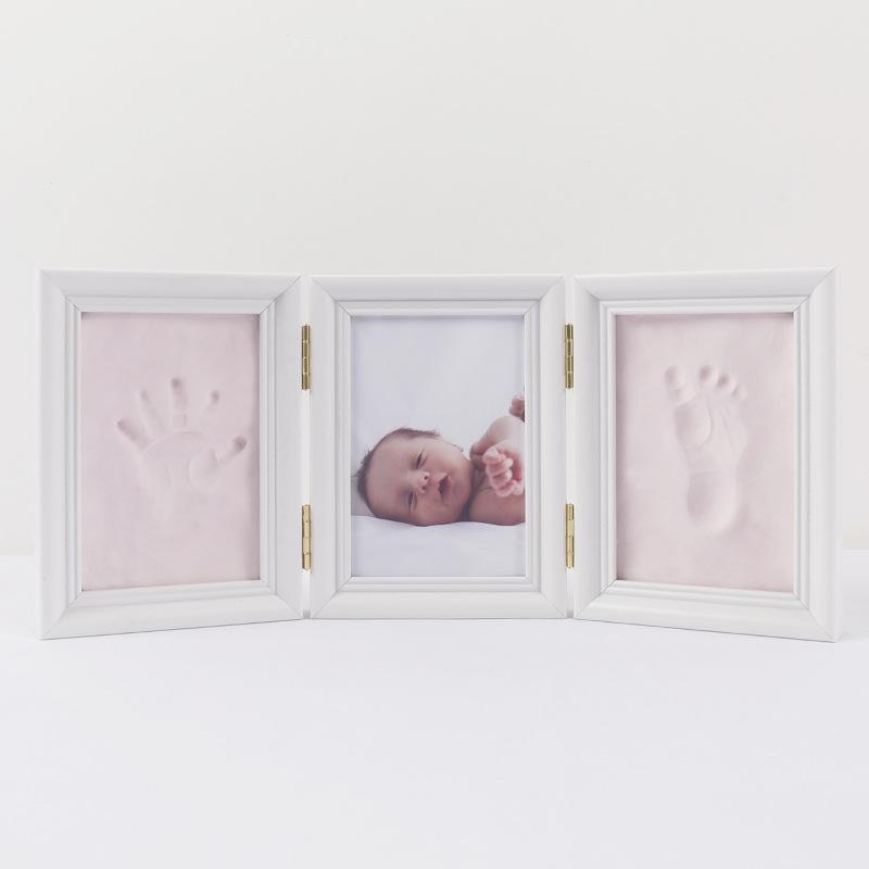 Baby Hand & Footprint Clay Photo Frame for Newborns - Perfect Keepsake for First Birthday and Milestones