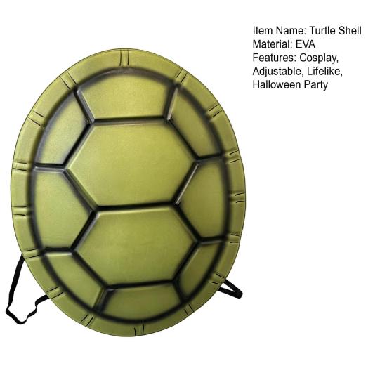 Interactive Parent Child Activity Prop Turtle Shell Costume for Kids, Halloween Ninja Cosplay Party Accessory, Adjustable Strap Back Pack EVA Backpack