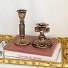 1Pc Resin Classical Gold Candle Holder Decorative Ornament European Retro Nostalgic Display Shooting Props Wedding Decorations