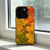 Colorful L-Leaves Phone Case For iPhone 17,16,15,14,13,12,11 Plus,Pro Max,XS,Colorful Silver Phone Case Funda Cover