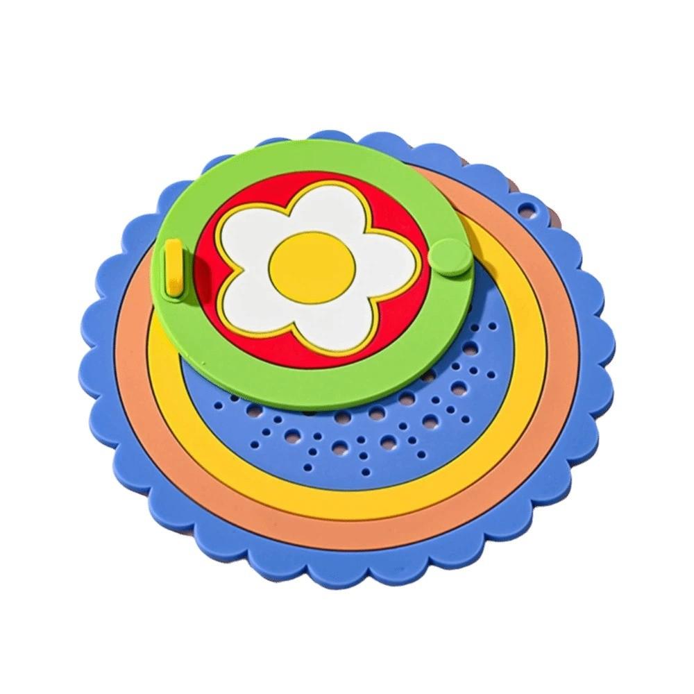 

Soft Bathroom Drain Stopper Thickened Hair Catcher Cute Rainbow Floor Drain Cover Kitchen Style 2