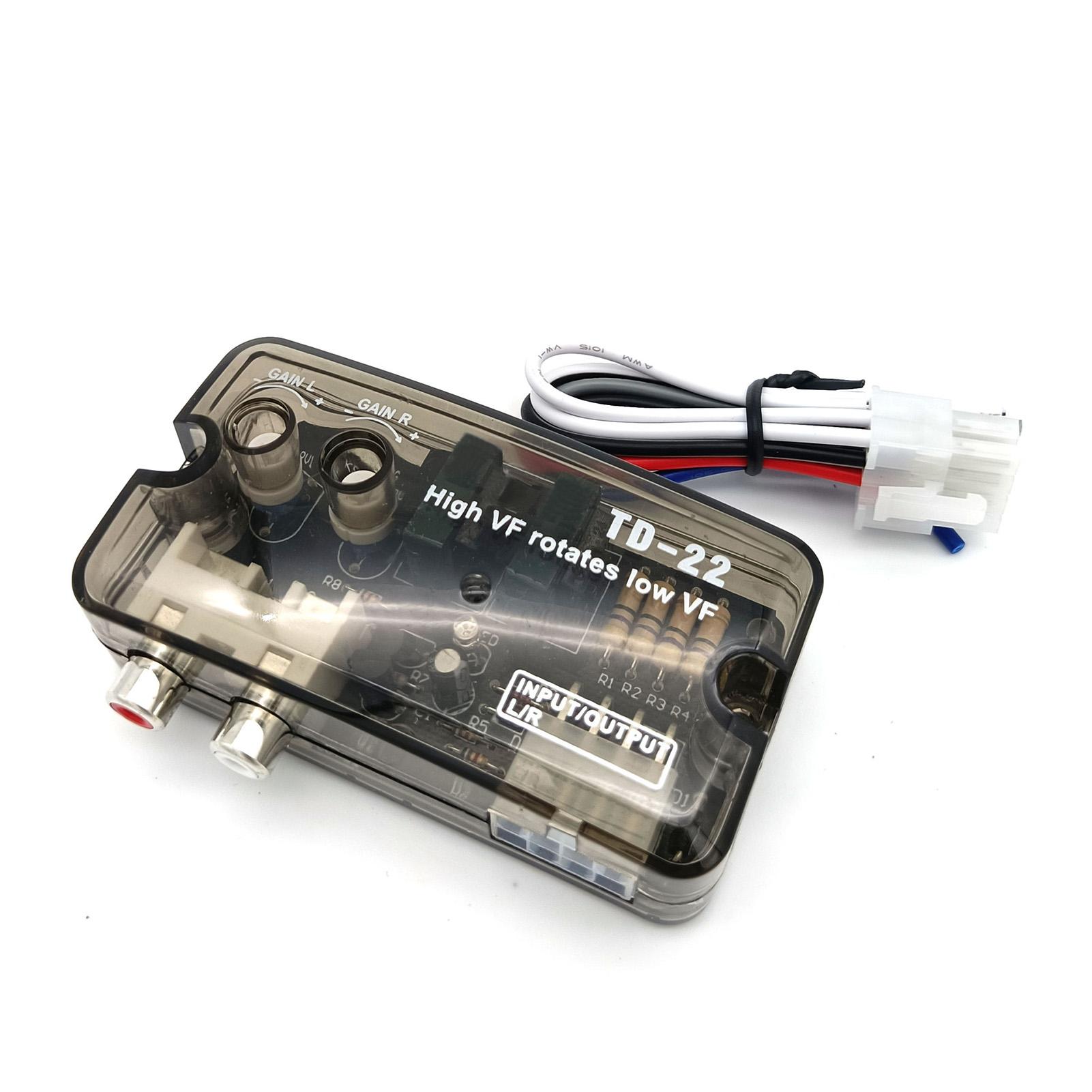 Stereo car   converter with   high to low frequency converter for car stereo systems of up to 80