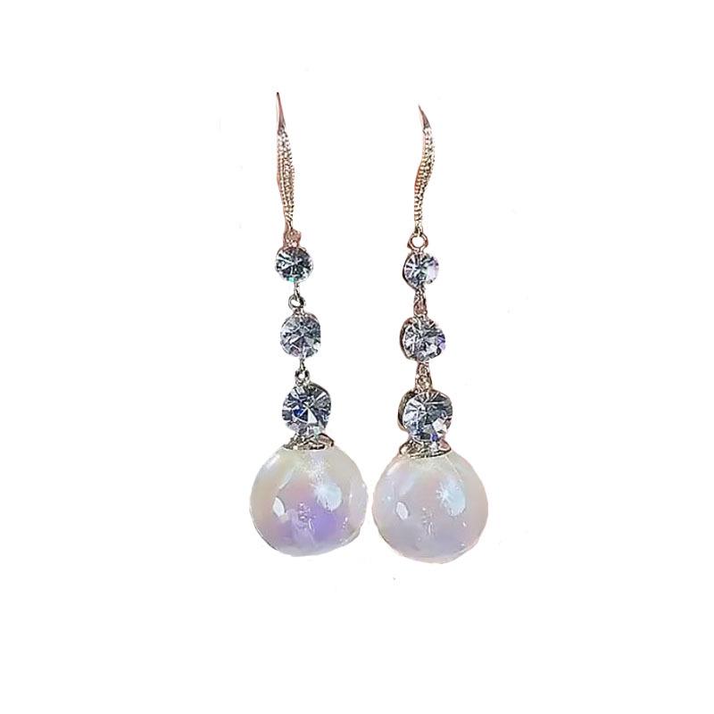 Schlichte schwarze Perlenohrringe: Trendiges, minimalistisches High-End-Design für Frauen