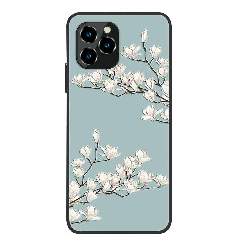 For Oukitel C21 Pro Case Luxury 3D Blossom Emboss Silicone Phone Case For C21pro Shockproof Coque Relief Flowers Funda Capa
