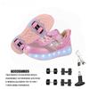 Boys Girls Roller Shoes LED Light Up USB Charging Children Roller Skate Casual Skateboarding Shoes Sports Shoes Kids Sneakers