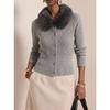 VEZFAA Damesmode Casual Herfst Winter Effen Kleur Print Lange Mouw Truien
