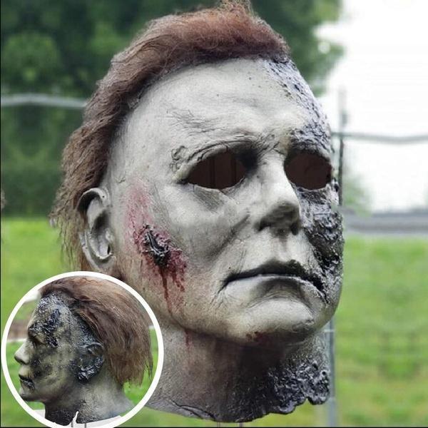 

Головной убор ужасов на Хэллоуин, латексный головной убор ужасов «все включено», косплей, ночная маска воскресения, реквизит для тематической вечеринки