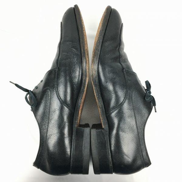 1970s Vintage FLORSHEIM U-Tip Business Shoes Black Wide 9.5EEE 27.5 Men's(USED)