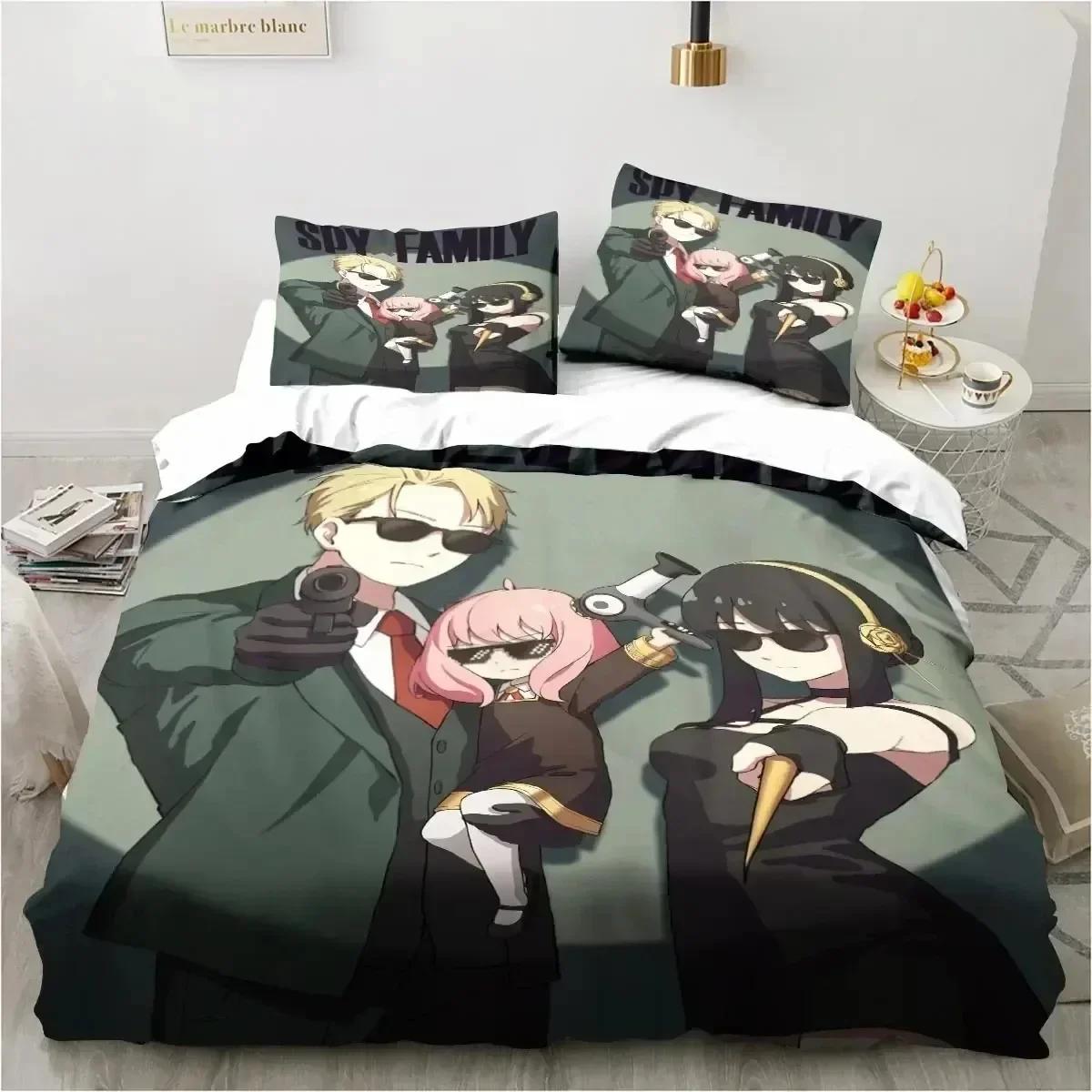 

Spy Family Luxury New 3D Print Anya Anime Bedding Set Duvet Cover Bed Set Quilt Cover Pillowcase King Queen Size Boys Adult Duvet Cover Set&EU Twin(135x200cm)