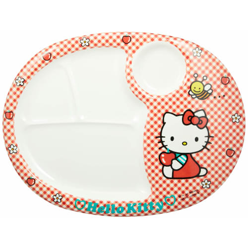 

Daiwa New Kitty Children s Lunch Plate, Large (Gingham), Melamine Resin, Japan, RLV86