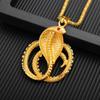 Punk Gothic Cobra Snake Pendant Statement Gold Color Stainless Steel Animal Necklace for Women Men Fashion Jewelry Gift