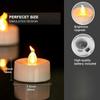 12/24 Stück flammenlose flackernde LED-Teelichter, batteriebetrieben, warmgelb, elektronisches Teelicht für Jubiläums- und Hochzeitsdekor