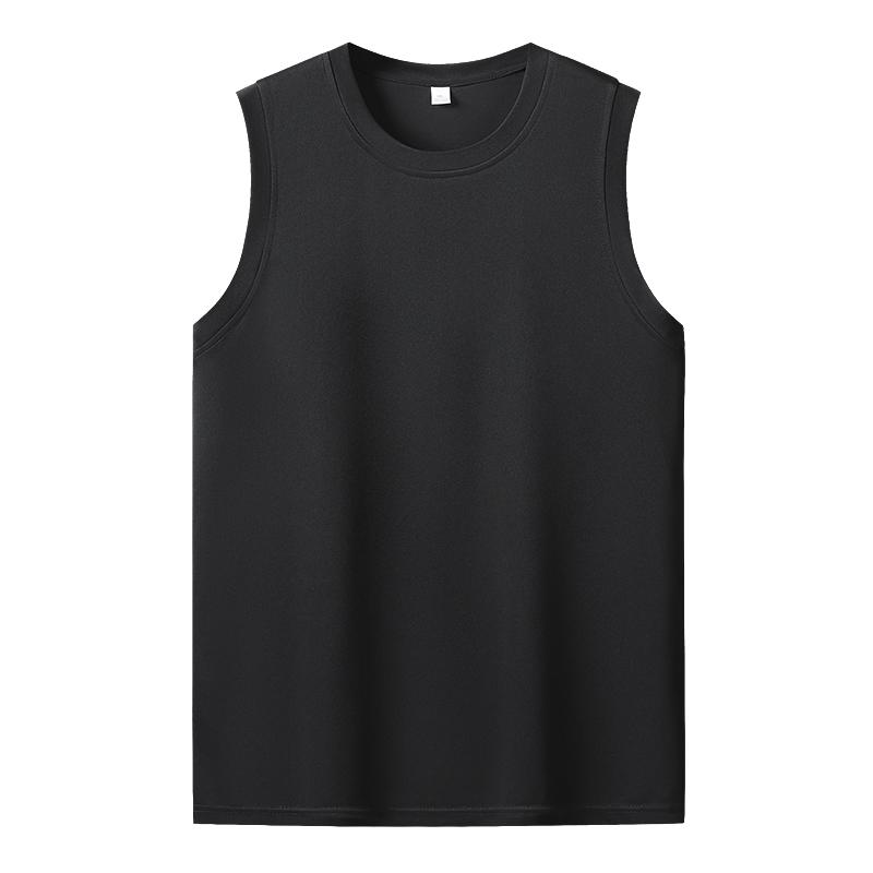 2025 New Summer T-shirt Vest Men's Round Neck Casual Large Size
