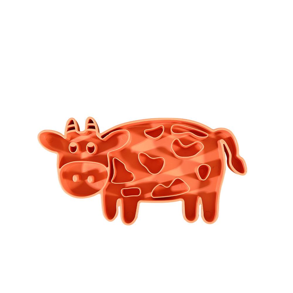 

Pet Slow Feeder Bowl & Licking Bowl - Dual-Use for Dogs & Cats, Anti-Choking Food Bowl, оранжевый