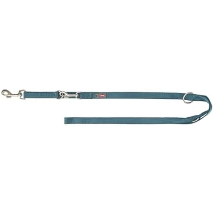 Laisse pour chien - TRIXIE - Premium réglable - Bleu pétrole - Nylon - Multi-positions