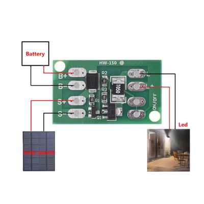 Solární panely Spínač ovládání LED lampy Modul ovladače nabíjení nabíječky baterií