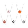 Unique Sports Balls Neckchains Stylish Pendant Necklace for Jewelry Collectors