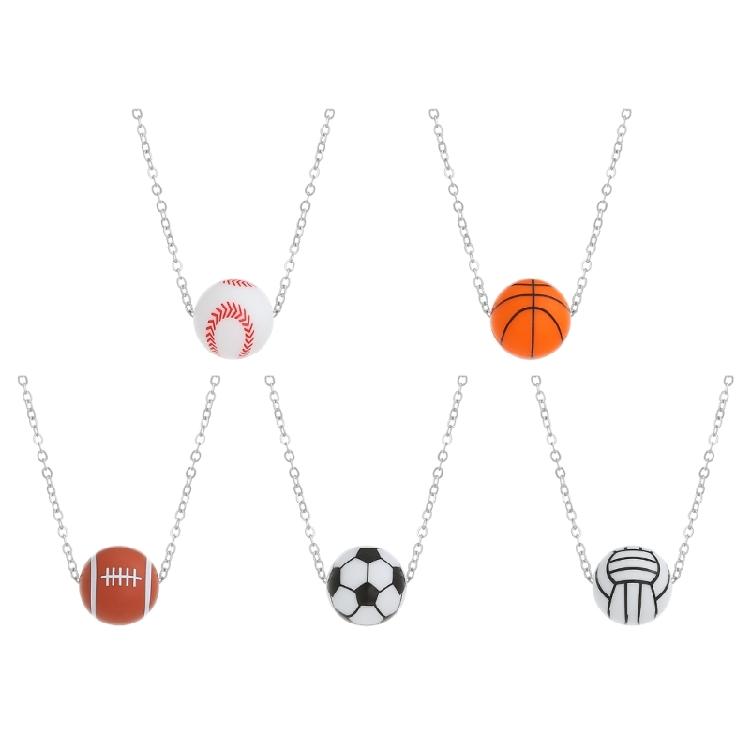 Unique Sports Balls Neckchains Stylish Pendant Necklace for Jewelry Collectors