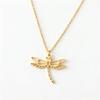 Stainless Steel Necklace For Women Girls Geometric Hollow Animal Dragonfly Pendant Chain Choker Necklaces Party Jewelry Gifts