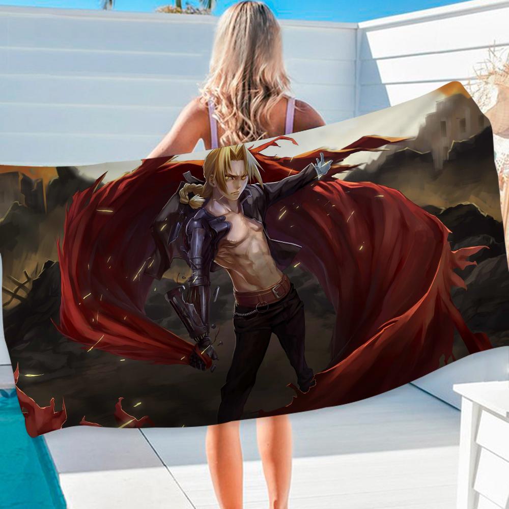 Fullmetal Alchemist Microfiber Beach Towel Absorbent Quick dry Soft Yoga Swimming Resort Mountain Climbing Towel