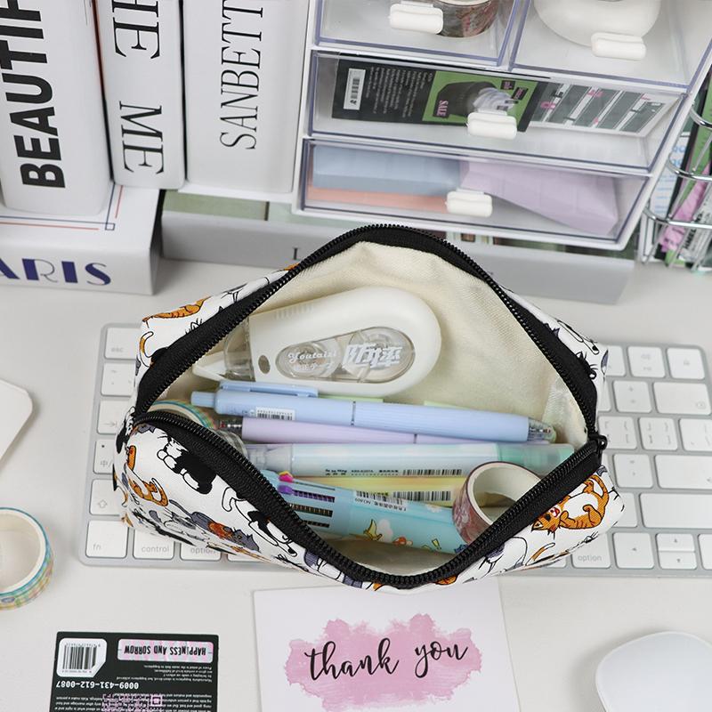 Naughty Cat Pencil Case, Large Capacity Pencil Case, Stationery Box, Back-to-school Supplies,