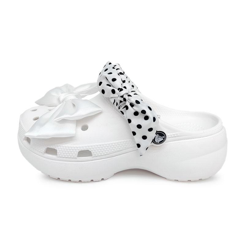 

Crocs Classic Platform Clog Qingshan Polka Dot Butterfly EVA Fairy Style Harbour Style Hole Shoes Women s White 39-40 белый