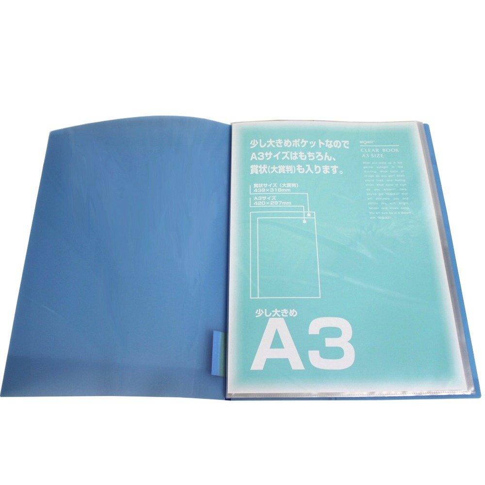 LIHIT LAB Clear Book A3 20 Pockets Clear G3133-1